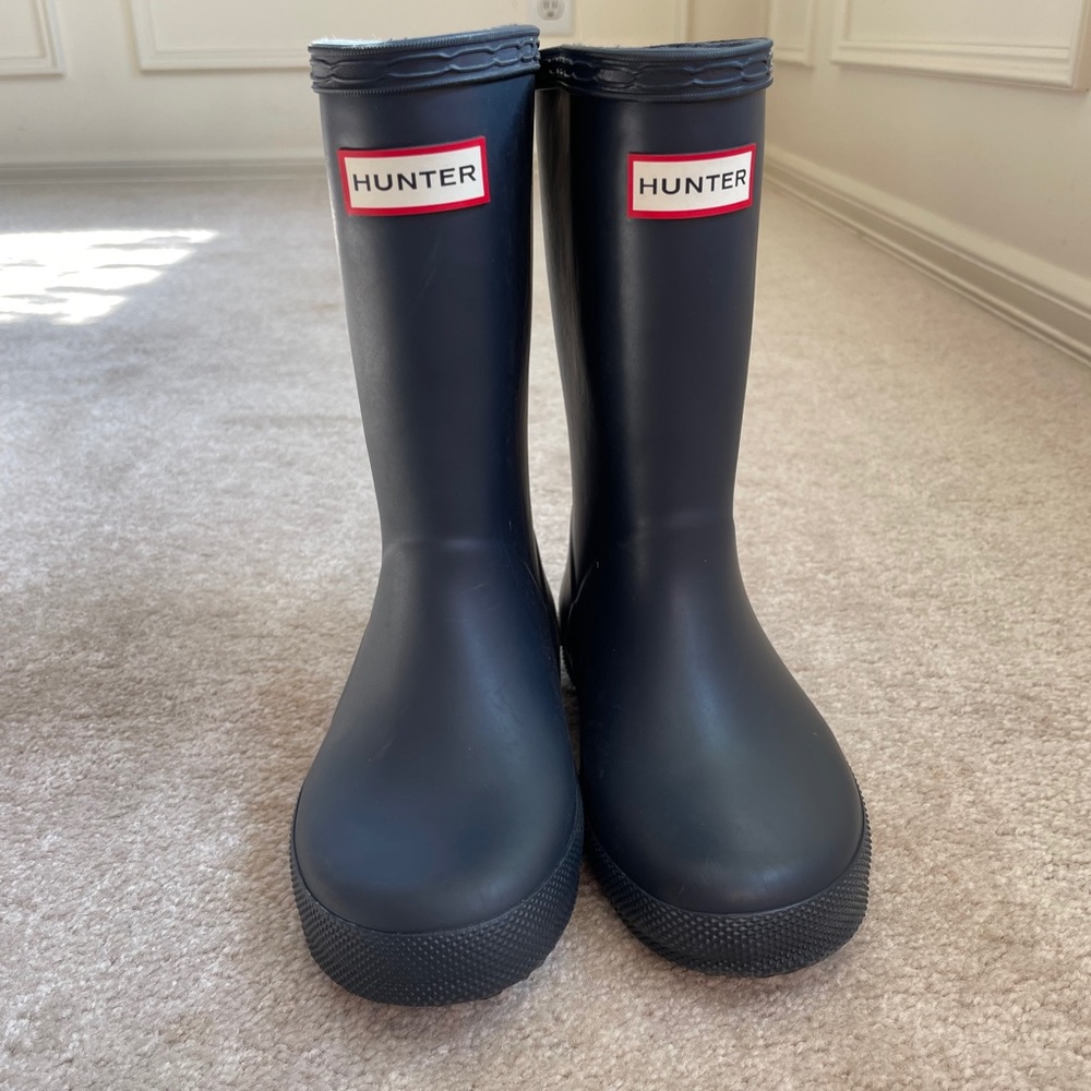 Kids hunter boots size 11 (10uk) navy blue